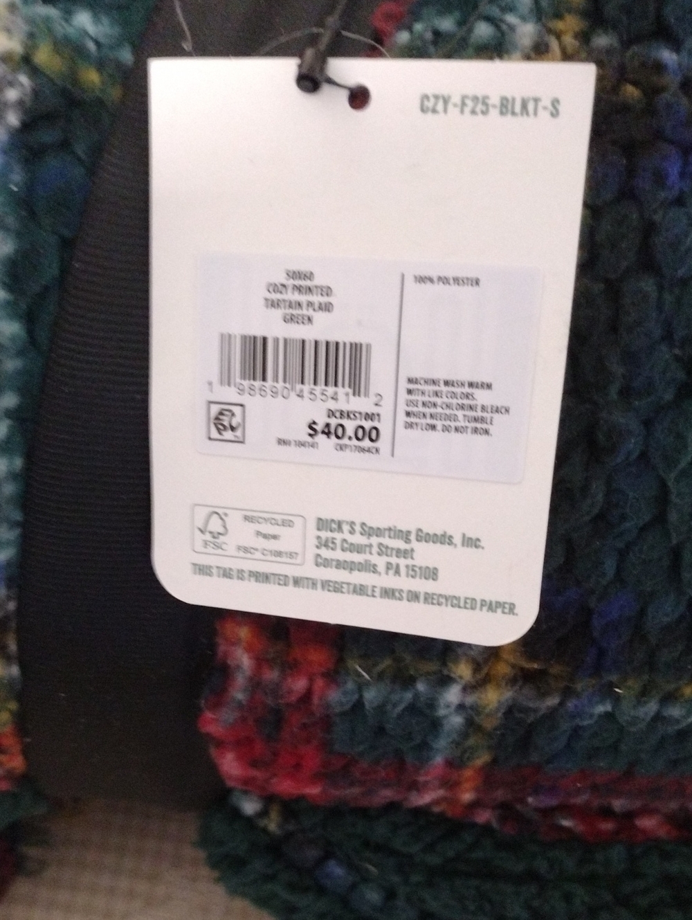 Cozy Plaid Sherpa Throw Blanket Roll 50"x60" - Picture 3 of 3